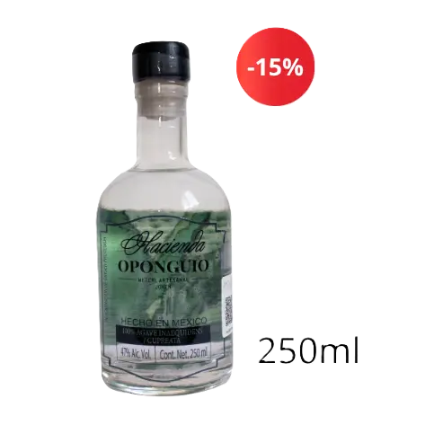 [OPONG-ENS-LAC-250] Mezcal Hacienda Oponguio Ensamble Largo/Cupreata 250ml