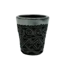 Vaso mezcalero barro negro