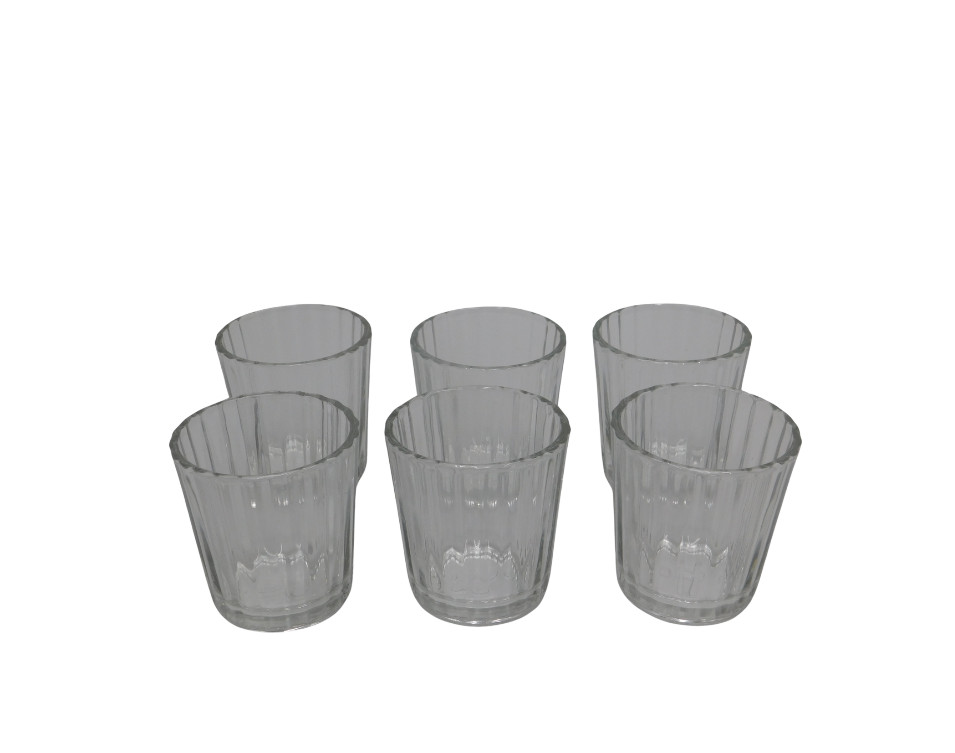 Regalo Base 1 - Vasos mezcaleros estriados con cruz (6 piezas)