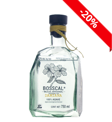 [BOSSC-DAM-JOV-750] Mezcal Bosscal Abocado - Damiana (destilado con)