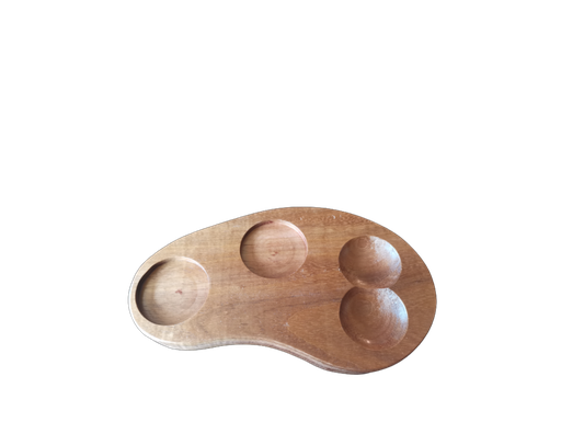 [CHARO-MAD-DOB] Charola mezcalera de madera - 2 servicios