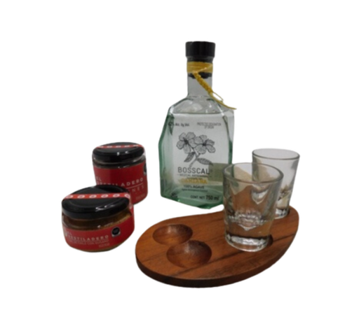 [REGAL-SEL-003] Regalo Selecto 3 - Botella + vasos + chapulines + sal + charola